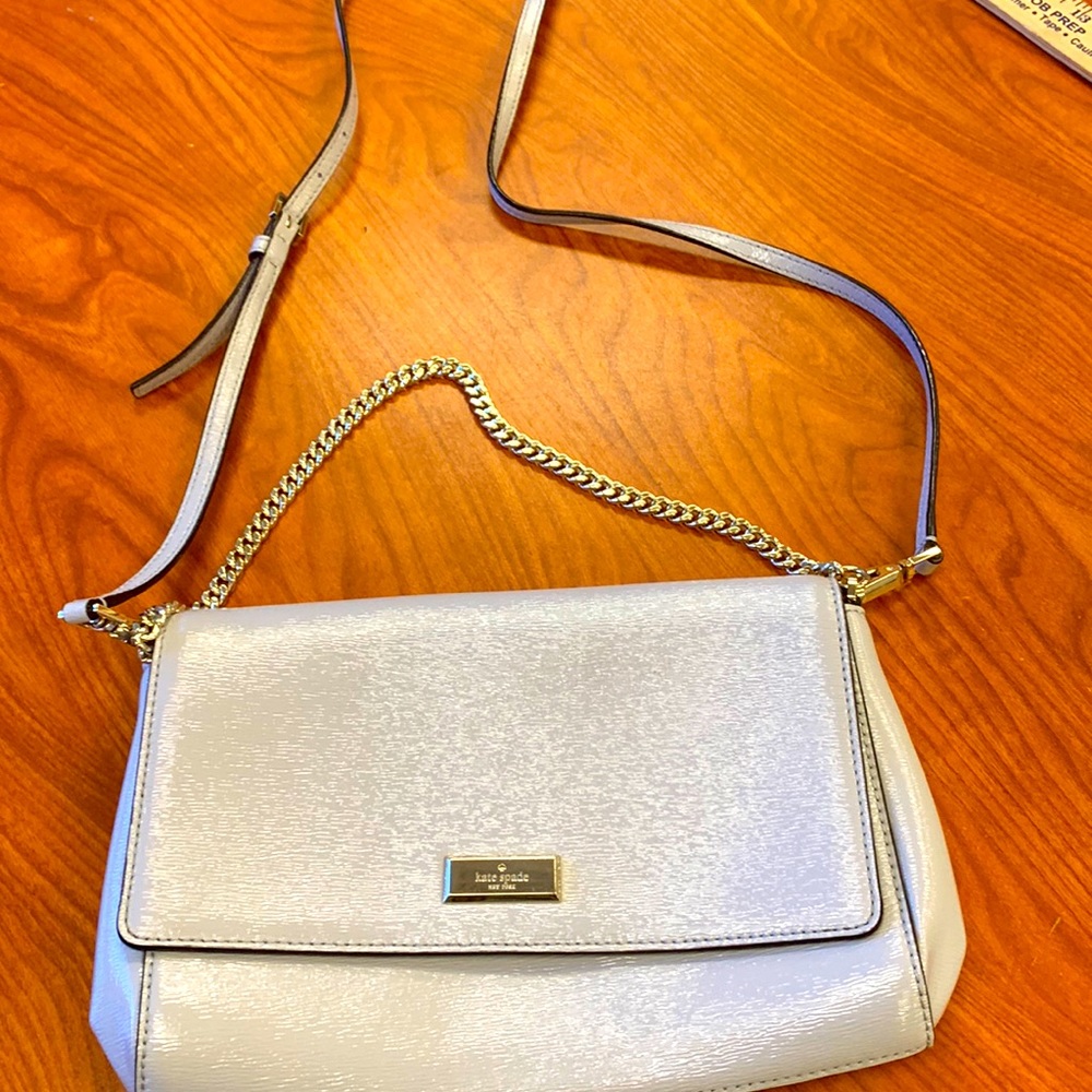 Kate Spade Medium Convertible Shoulder Bag (epi gray leather) Like New**